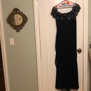 Navy blue gown